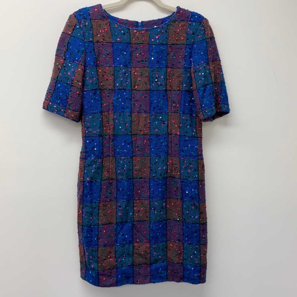 Oscar De La Renta Checkered Dress